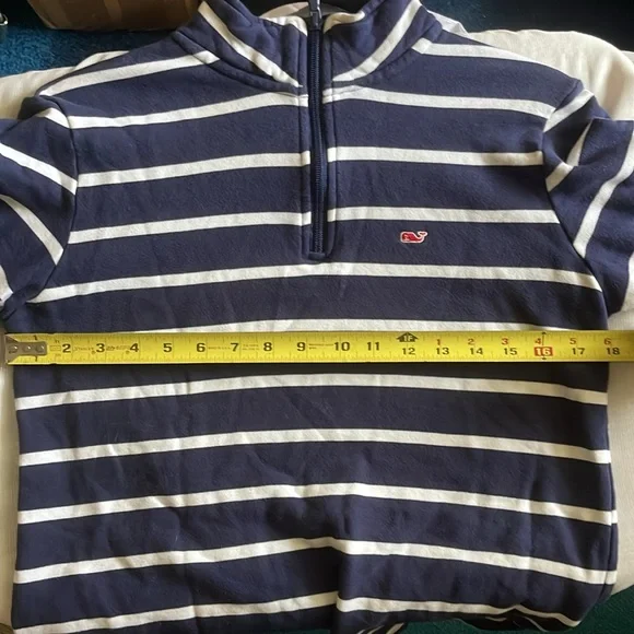 Vineyard Vines for Target striped cotton 1/4 zip - Picture 4 of 6
